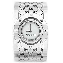 Gucci YA112413 Womens Twirl Series Wide Bangle Stainless Steel Watch 