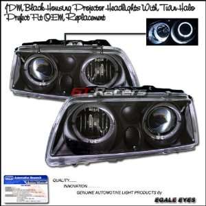   4Dr Headlights Black Halo Pro Headlights 1990 1991 90 91 Automotive