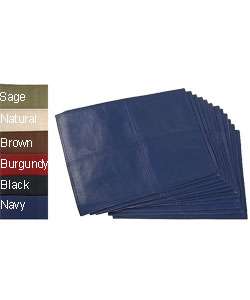 Faux Leather Metro Placemats (Set of 12)  