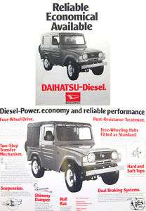 Daihatsu Fourtrak Taft F50 Diesel 4x4 1979 UK Brochure  