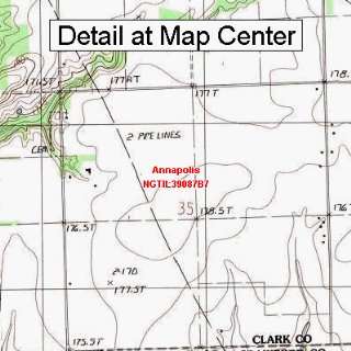 USGS Topographic Quadrangle Map   Annapolis, Illinois (Folded 