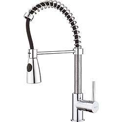   Lever Modern Spiral Chrome Pull out Kitchen Faucet  