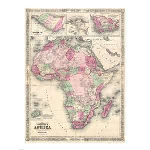  Pivot Publishing   B PPBPVP1483 1864 Johnson Map of Africa 