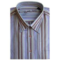 Bugatchi Uomo Mens Long sleeve Multi stripe Button front Shirt 