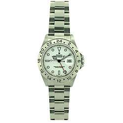 Pre owned Rolex Explorer II Mens White Stainless Steel Watch 