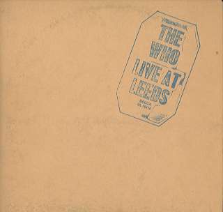 THE WHO LIVE AT LEEDS LP W/INSERTS  