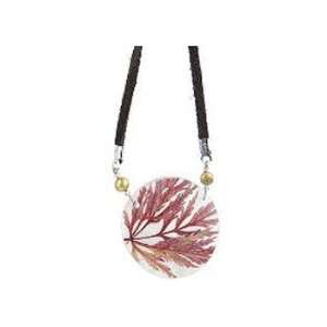  Red Maple Leaf Suede Necklace