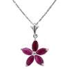 14k white gold necklace with natural rubies our price $ 213 03