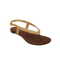 Oceanstar Womens Brown Braided Thong Sandals  
