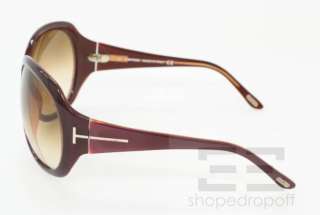 Tom Ford Purple & Amber Sabine Round Oversized Sunglasses  