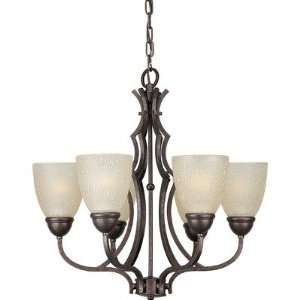  Forte 2281 06 27 Chandelier, Black Cherry Finish with 