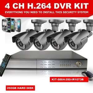  CCTV SECURITY H.264 4ch DVR 4 Camera DIY CCTV PROFESSIONAL 