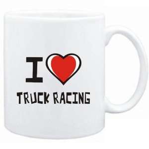  Mug White I love Truck Racing  Sports