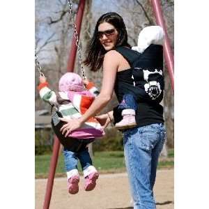 BabyHawk Oh Snap Baby Carrier Sophia Black on Black Straps with Dainty 