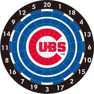 MLB Chicago Cubs Bristle Steel Tip Dart Board   NEW 720807120052 