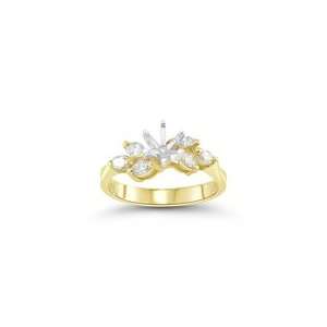  0.24 Cts Diamond Ring Setting in 14K Yellow Gold 9.0 