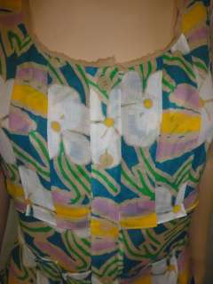   Furstenberg DVF Mirelle Floral Cotton Silk Pleated Shirt Top 10 M Med