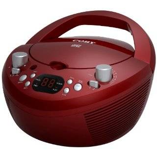 Coby CXCD251RED Portable CD Player with AM/FM Radio, Red