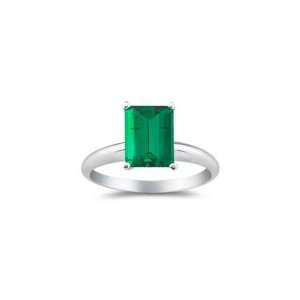   of 7x5 mm AAA Emerald Emerald Solitaire Ring in Platinum 8.0 Jewelry