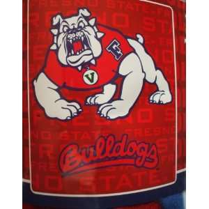  Fresno State Bulldog Fleece Blanket Throw