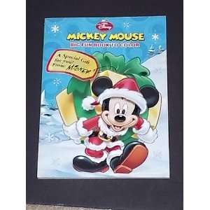  Mickey Mouse Big Fun Book To Color Christmas Theme Toys 