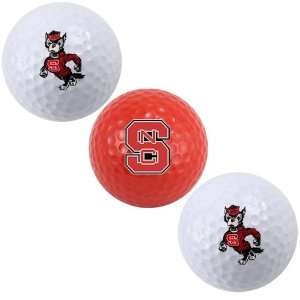  North Carolina State Wolfpack 3 Pack Golf Balls Sports 