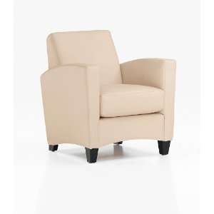   Contemporary Side Chair with Buff Simulated Leather