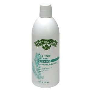 Natures Gate Tea Tree Calming Shampoo for Irritated, Flaky Scalp, 18 