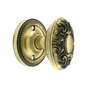 Rope Rosette Door Set With Decorative Oval Knobs Privacy Highlighted 