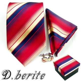 Brand New Mens Tie Neckties Hanky Cufflinks handkerchief set TZ86 