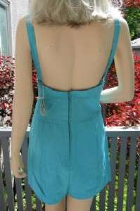 VTG 50s DEADSTOCK TURQUOISE LEE SWIMPLAY SWIMSUIT NWT L  