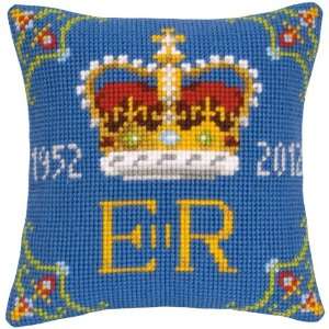  Queen Elizabeth II Diamond Jubilee Crown Cross Stitch 
