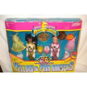 com Mighty Morphin Power Rangers Aisha Yellow & Kimberly Pink Ranger 