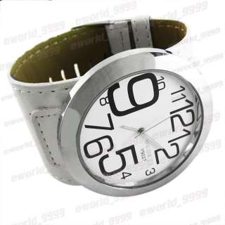 Large dial Unisex Quartz Sport Wrist watch White EM428W  