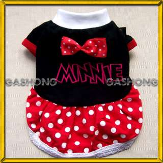 Small Dog Clothes,Disney Costume Minnie Mouse Dress,670  