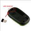 4GHz 2.4G Slim Wireless Optical Mice Mouse+USB Receiver for PC 