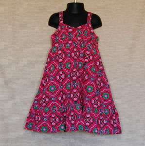 Gap Kids Girl Seaside Pink Floral Summer Dress Sundress size XS 4 5 