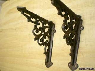 Victorian style 6x6 BRACKETS cast iron wall shelf  