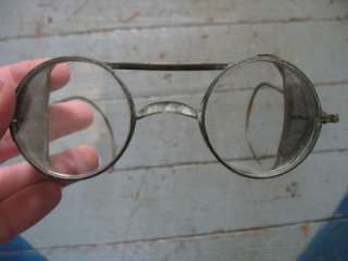 Vtg KINGS safety glasses goggles Industrial Steampunk Motorcycle w 