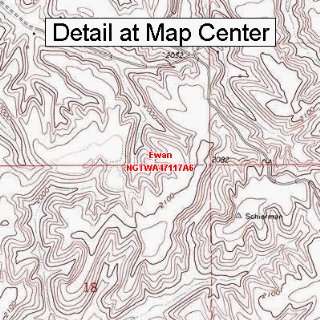  USGS Topographic Quadrangle Map   Ewan, Washington (Folded 