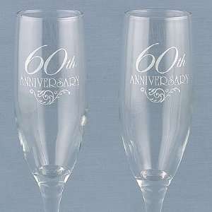  60th Anniversary Flutes   Personalized