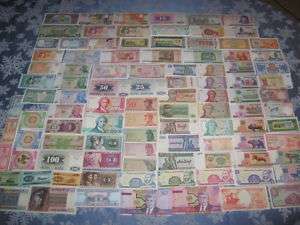 SETS 100 Different Uncirculated World Banknotes  