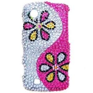 LG VX8575 / CHOCOLATE TOUCH FULL DIAMOND PROTECTOR CASE   HOT PINK AND 