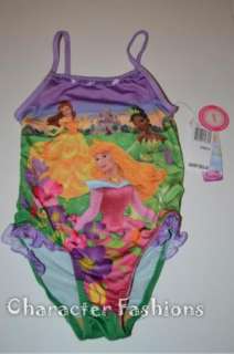 Disney PRINCESS Swim Bathing Suit Size 4 5 6 6X ONE PIECE  