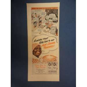  Aunt Jemima pancake mix 1948 Magazine Print Ad.Appetites 