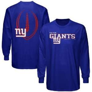 Reebok New York Giants Royal Blue Ballistic Long Sleeve T shirt 