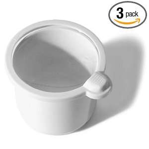 Keepeez 0.7 quart Canister Porcelain Dish With 4.5 Sealer (Pack of 3 