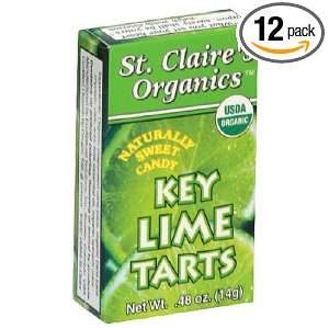 St. Claires Organics, Lime Tarts, .48 Ounce Boxes (Pack of 12 
