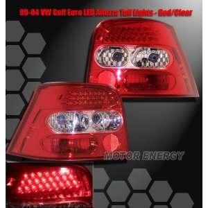  VW Golf Tail Lights Red Clear Altezza Taillights 1999 2000 