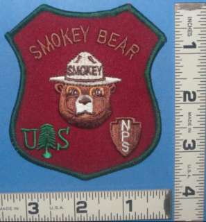 RARE SMOKEY THE BEAR PREVENT FOREST FIRE US NPS PATCH  